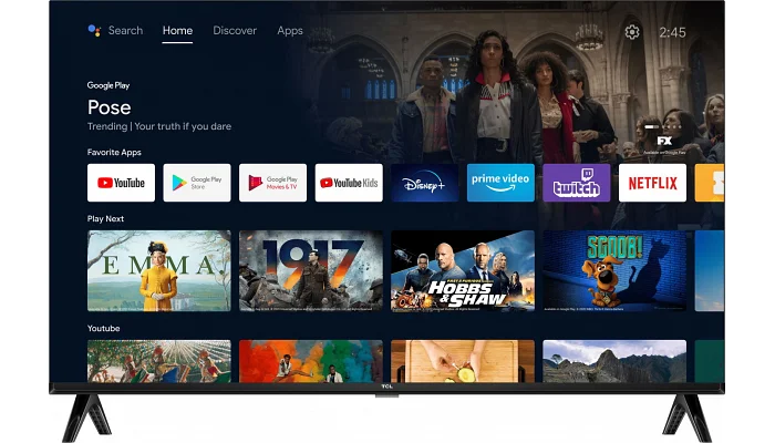 Телевізор TCL 32L5A 32" LED FHD 60Hz Smart Android TV Black, фото № 3