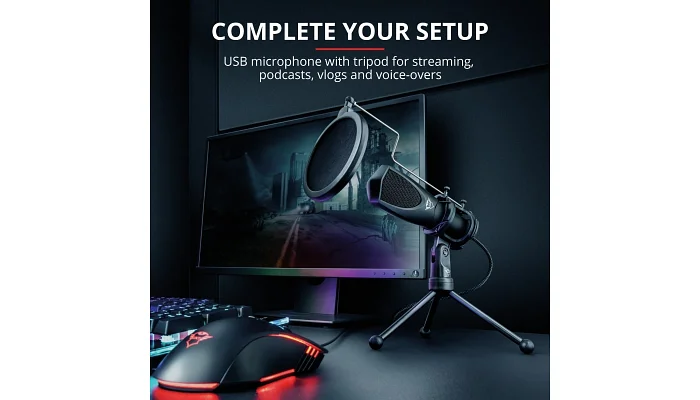 Мікрофон для геймерів Trust GXT 232 Mantis Streaming USB, фото № 11