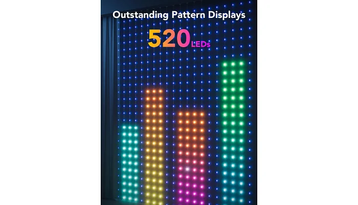 LED гірлянда «штора» Govee Smart LED H70B1 Curtain Light RGB, 520 LEDs, IP65/IP44 (10 м), фото № 8