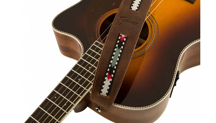 Гітарний ремінь FENDER STRAP ACOUSTIC PARAMOUNT LEATHER BROWN, фото № 4