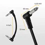 Набір інструментальних патч-кабелів Donner Music Guitar Patch Cable Black 6-Pack 15cm EC1048