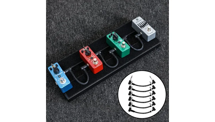 Набір інструментальних патч-кабелів Donner Music Guitar Patch Cable Black 6-Pack 15cm EC1048, фото № 7