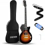 Електрогітара з чохлом та аксесуарами Donner Music DLP-124 Electric Guitar Sunburst EC1276