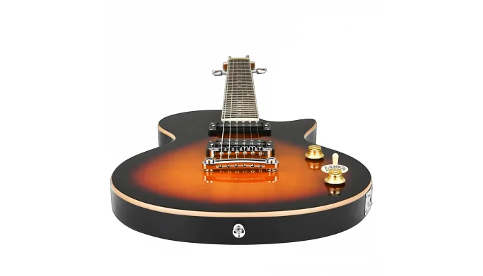 Електрогітара з чохлом та аксесуарами Donner Music DLP-124 Electric Guitar Sunburst EC1276, фото № 5