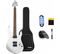 Електрогітара з чохлом та аксесуарами Donner Music DMT-100 Electric Guitar White EC1374