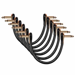 Набір інструментальних патч-кабелів Donner Music Professional Guitar Effect Pedal Cable 6 inch 6-Pack EC889X6