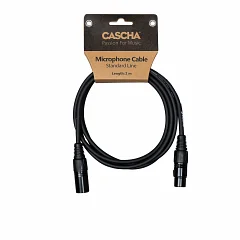 Микрофонный кабель XLR мама - XLR папа Cascha CCS-M1BK1 (Standard Line XLR, Black, 1 м)