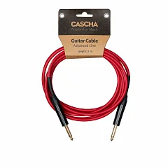 Інструментальний кабель Jack 6.3 моно тато - Jack 6.3 моно тато Cascha CCA-G1RD3 (Advanced Line Guitar Cable, Red, 3 м)