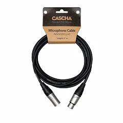 Микрофонный кабель XLR мама - XLR папа Cascha CCA-M1BK6 (Advanced Line Microphone Cable, Black, 6 м)
