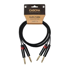 Межблочный кабель Jack 6.3 мм x 2 моно папа - Jack 6.3 мм x 2 моно папа Cascha CCA-A1JJ2 (Advanced Line Audio Cable Jack, 2 м)