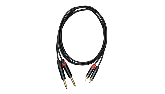 Міжблочний кабель 2 x RCA тато - Jack 6.3 x 2 моно тато Cascha CCA-A1CJ1 (Advanced Line Audio Cable Cinch, 1 м), фото № 1