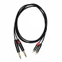 Межблочный кабель 2 x RCA папа - Jack 6.3 x 2 моно папа Cascha CCA-A1CJ2 (Advanced Line Audio Cable Cinch, 2 м)