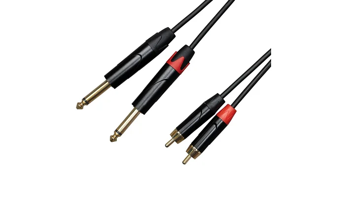 Міжблочний кабель 2 x RCA тато - Jack 6.3 x 2 моно тато Cascha CCA-A1CJ3 (Advanced Line Audio Cable Cinch, 3 м), фото № 3