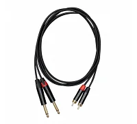 Міжблочний кабель 2 x RCA тато - Jack 6.3 x 2 моно тато Cascha CCA-A1CJ3 (Advanced Line Audio Cable Cinch, 3 м)