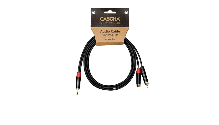 Межблочный кабель 2 x RCA папа - mini jack 3.5 стерео папа Cascha CCA-A1CM1 (Advanced Line Audio Cable Cinch, 1 м), фото № 1