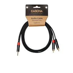 Межблочный кабель 2 x RCA папа - mini jack 3.5 стерео папа Cascha CCA-A1CM2 (Advanced Line Audio Cable Cinch, 2 м)