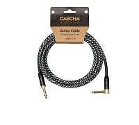 Інструментальний кабель Jack 6.3 моно тато - Jack 6.3 моно тато Cascha CCP-G2ABK6 (Professional Line Guitar Cable, Tweed Black, 6 м)
