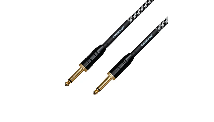 Інструментальний кабель Jack 6.3 моно тато - Jack 6.3 моно тато Cascha CCP-G2SBK6 (Professional Line Guitar Cable, Tweed Black, 6 м), фото № 4