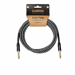 Інструментальний кабель Jack 6.3 моно тато - Jack 6.3 моно тато Cascha CCP-G2SBK6 (Professional Line Guitar Cable, Tweed Black, 6 м)