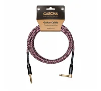 Інструментальний кабель Jack 6.3 моно тато - Jack 6.3 моно тато Cascha CCP-G2ARD3 (Professional Line Guitar Cable, Tweed Red, 3 м)