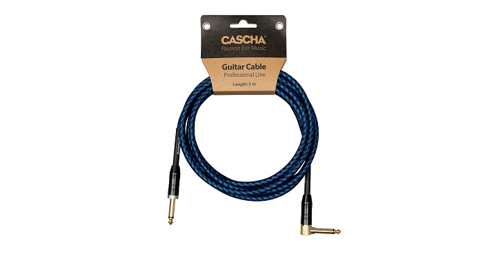 Інструментальний кабель Jack 6.3 моно тато - Jack 6.3 моно тато Cascha CCP-G2ABL6 (Professional Line Guitar Cable, Tweed Blue, 6 м), фото № 1