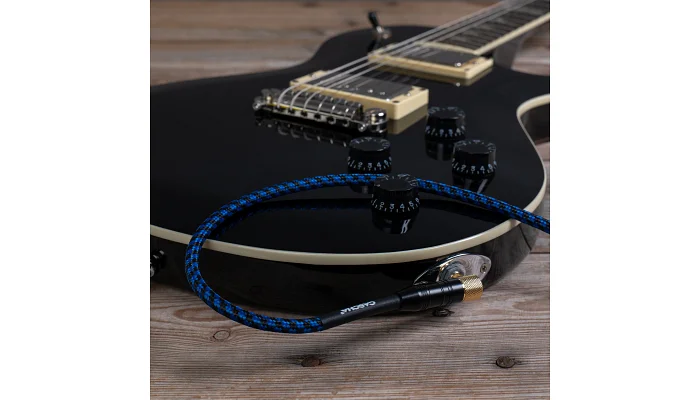 Інструментальний кабель Jack 6.3 моно тато - Jack 6.3 моно тато Cascha CCP-G2ABL6 (Professional Line Guitar Cable, Tweed Blue, 6 м), фото № 9