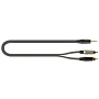 Міжблочний кабель 2 x RCA тато - mini jack 3.5 стерео тато QUIK LOK JUST J352RCA 2m