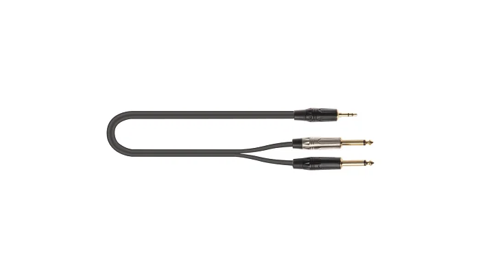 Межблочный кабель Jack 6.3 x 2 моно папа - mini jack 3.5 стерео папа QUIK LOK JUST J352J 2m, фото № 3
