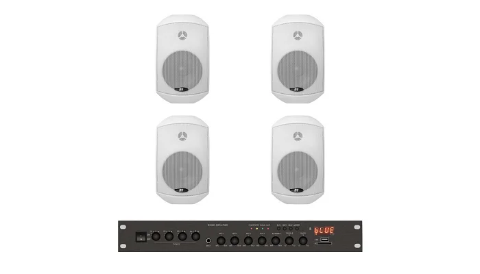 Комплект звуку DV audio LA1004MS5W для приміщень до 80 м², фото № 1
