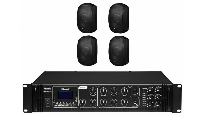 Комплект звуку DV audio MA1804MS6B для приміщень до 160 м²