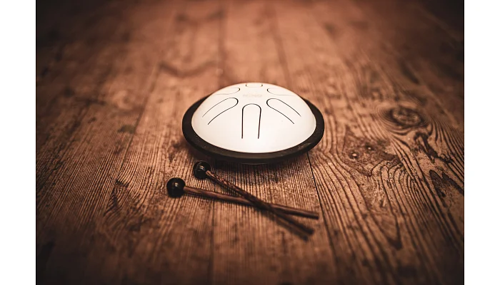 Глюкофон Meinl Nino Mini Melody Steel Tongue Drum NINO980WH (6") White, фото № 5