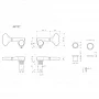 Колок для бас-гитары GOTOH GB707 L WS B