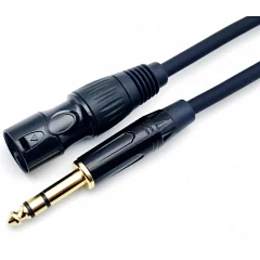 Микрофонный кабель Jack 6.3 мм стерео папа - XLR папа 4all Audio XLR M - 6.35 TRS Stereo 1M