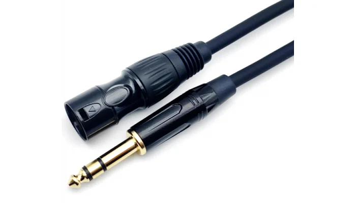 Мікрофонний кабель Jack 6.3 мм стерео тато - XLR тато 4all Audio XLR M - 6.35 TRS Stereo 1M