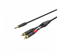 Межблочный кабель 2 x RCA - mini Jack 3.5 мм стерео папа Roxtone PACC150L2, 2м