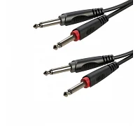 Міжблочний кабель 2 х Jack 6.3 мм моно тато - 2 х Jack 6.3 мм моно тато Roxtone SACC100L3, 3 м