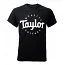 Футболка TAYLOR GUITARS T-SHIRT MENS BLACK WHITE LOGO M