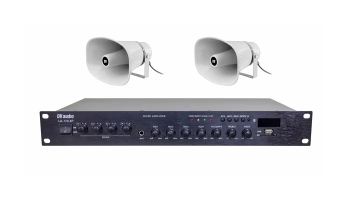 Комплект звуку DV audio LA1002HS50 для приміщень до 1200 м², фото № 1