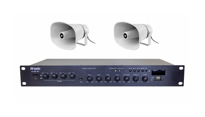 Комплект звуку DV audio LA802HS30 для приміщень до 600 м ², фото № 1