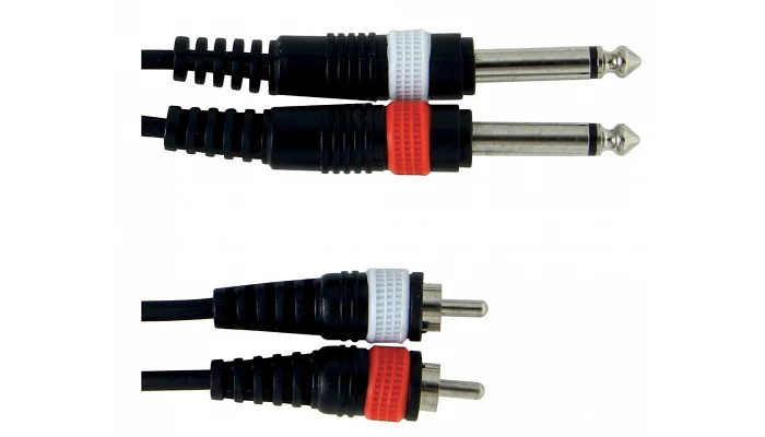 Міжблочний кабель 2 x RCA тато 2 x Jack 6.3 мм моно тато GEWA Basic Line 2x Mono Jack 6.3 мм/2x RCA, 6 м, фото № 2