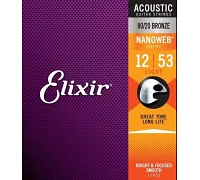Набір струн для акустичної гітари Elixir AC NW CL 3 packs