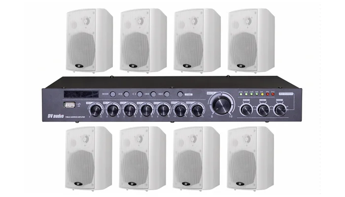 Комплект звуку DV audio DMA606CON1W для приміщень до 240 м², фото № 1
