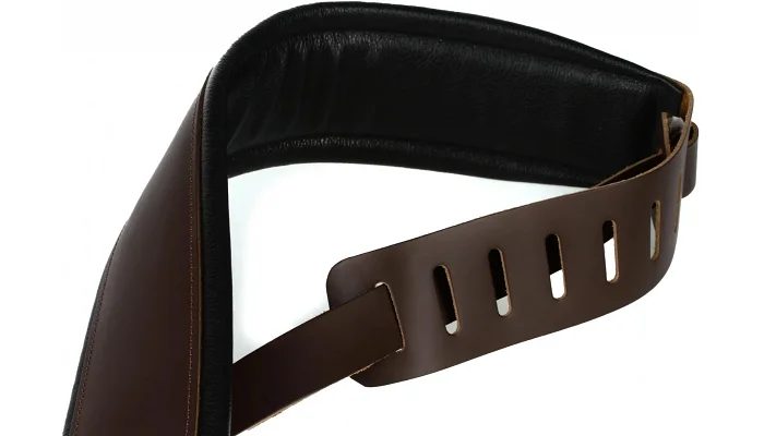 Гітарний ремінь LEVY'S DM1PD-DBR Larsen Leather Deluxe Series (Dark Brown), фото № 3