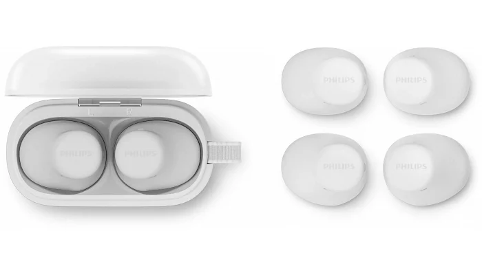 Бездротові вакуумні TWS навушники Philips TAT2149 BT 5.4 (white), фото № 5