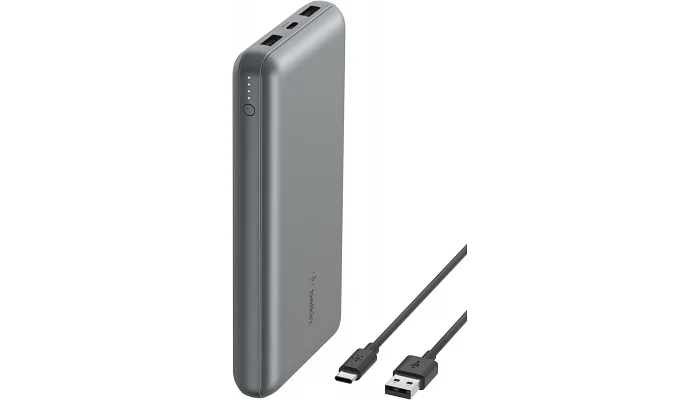 Зовнішній акумулятор (повербанк) Belkin 20000 мАг, 15Вт, 2хUSB-A/USB-C, сірий, фото № 5
