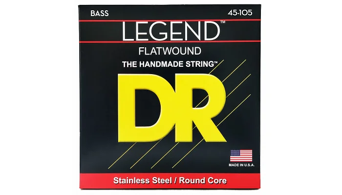 Набір струн для бас-гітари DR Strings LEGEND Flatwound Bass - Medium (45-105)