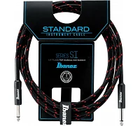 Інструментальний кабель Jack 6.3 мм моно папа - Jack 6.3 мм моно папа IBANEZ SI10-BW INSTRUMENT CABLE 3M