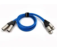 Міжблочний кабель 2 х XLR мама - 2 х XLR тато Melodika Sky Blue Cable, 1.5m