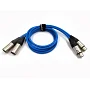 Міжблочний кабель 2 х XLR мама - 2 х XLR тато Melodika Sky Blue Cable, 1.5m