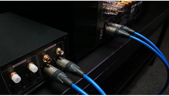 Міжблочний кабель 2 х XLR мама - 2 х XLR тато Melodika Sky Blue Cable, 1.5m, фото № 4